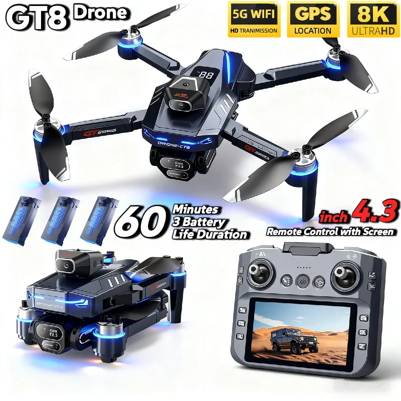 Drone Gps Rc Tt36 - LSRC GT8 ドローン 4K プロフェッショナル デュアルカメラ