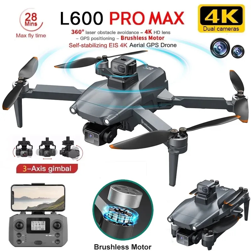 Drone Rc Fpv Pro - L600 プロマックス GPS ドローンプロフェッショナル 4K 3