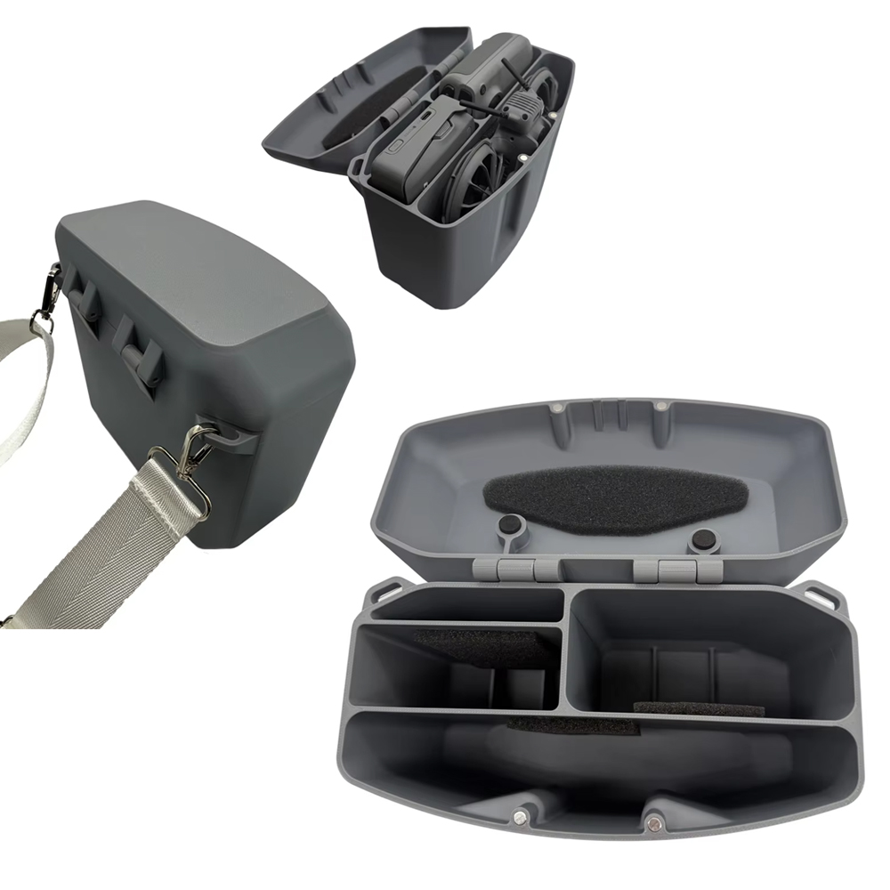 Drone Rc Belt - DJI Neo 2用3Dプリント製ボックス、磁気蓋付き、調整可能なストラップ、ドローンバッテリーハブとRC N3コントローラーを収納できるハードキャリングケース
