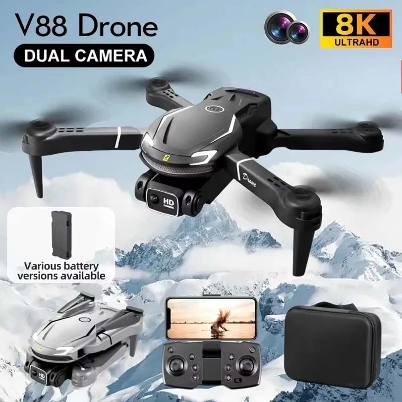 Drone Xiaomi Rc - XiaomiドローンV88 8KプロフェッショナルHD空撮リモコン航空機折りたたみクアッドコプター減圧おもちゃミニドローン用