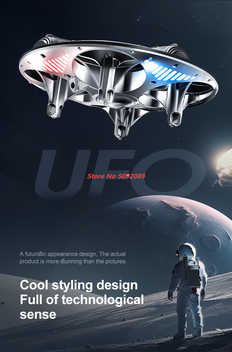 スマート姿勢保持ホバーミニリモコンヘリコプターUFO 2.4 - Drone Smart Rc のレビューと価格