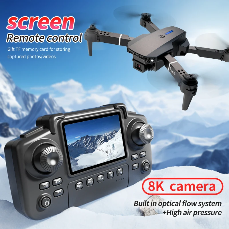プロフェッショナルE88 PROドローン、スクリーン付き8K - Drone Rc Fpv Pro のレビューと価格