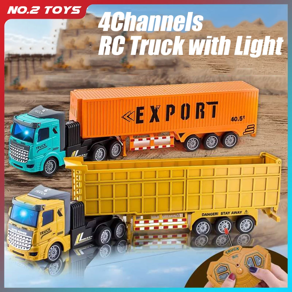 1/48 RCコンテナトラックおもちゃ 子供用 ワイヤレスリ - Drone Or Rc Car のレビューと価格