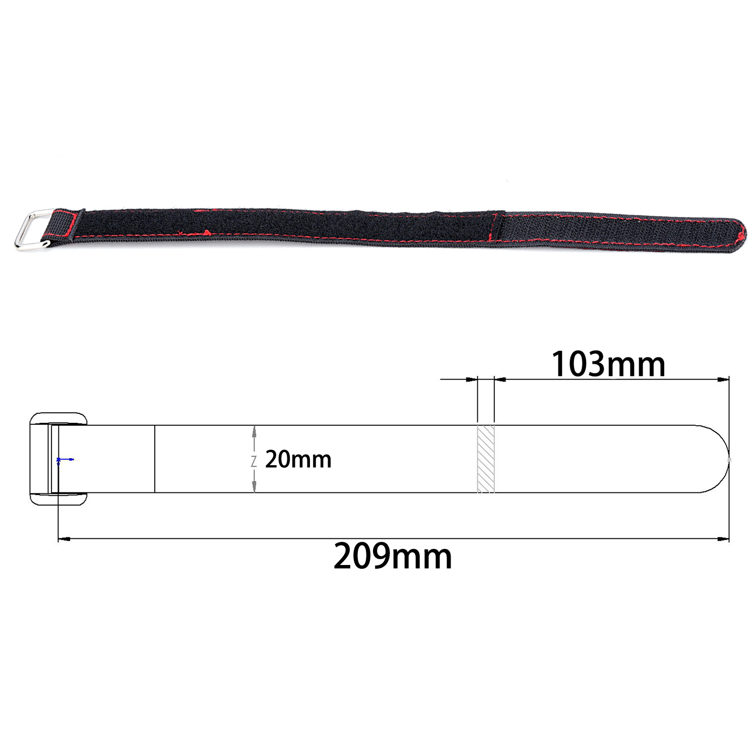TCRC 2PCS 20x300MM ケブラー製ステッチ入り - Drone Rc Belt のレビューと価格