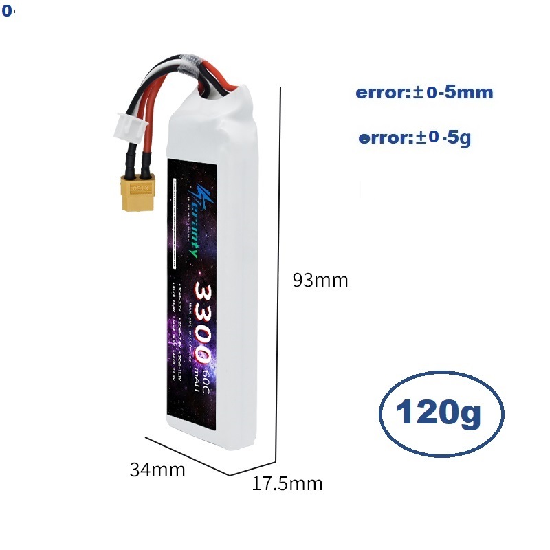 2S 7.4V リポバッテリー 3300mAh 60C 車  - Drone Lipo Battery のレビューと価格