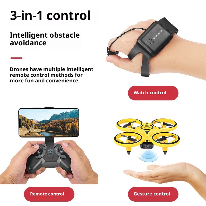 電動ジェスチャー制御ドローンおもちゃ、ライト付きスマートRC - Drone Smart Rc のレビューと価格