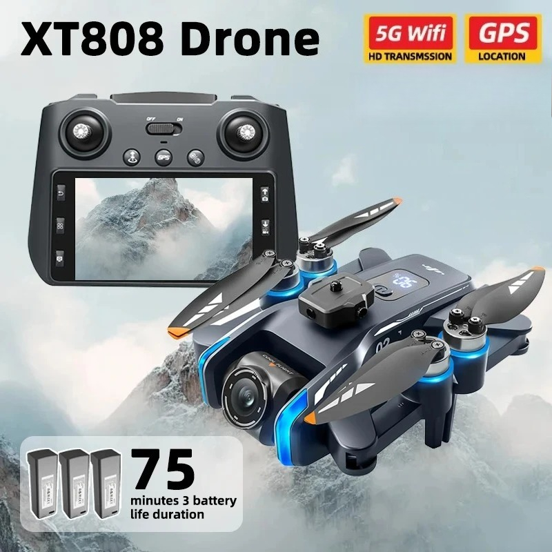 オリジナルXT808 Pro MAXドローン 4Kプロフェッ - Drone Gps Rc Tt36 のレビューと価格